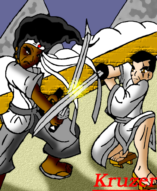 Samurai Jack Vs. Afro Samurai by Kruzer on DeviantArt