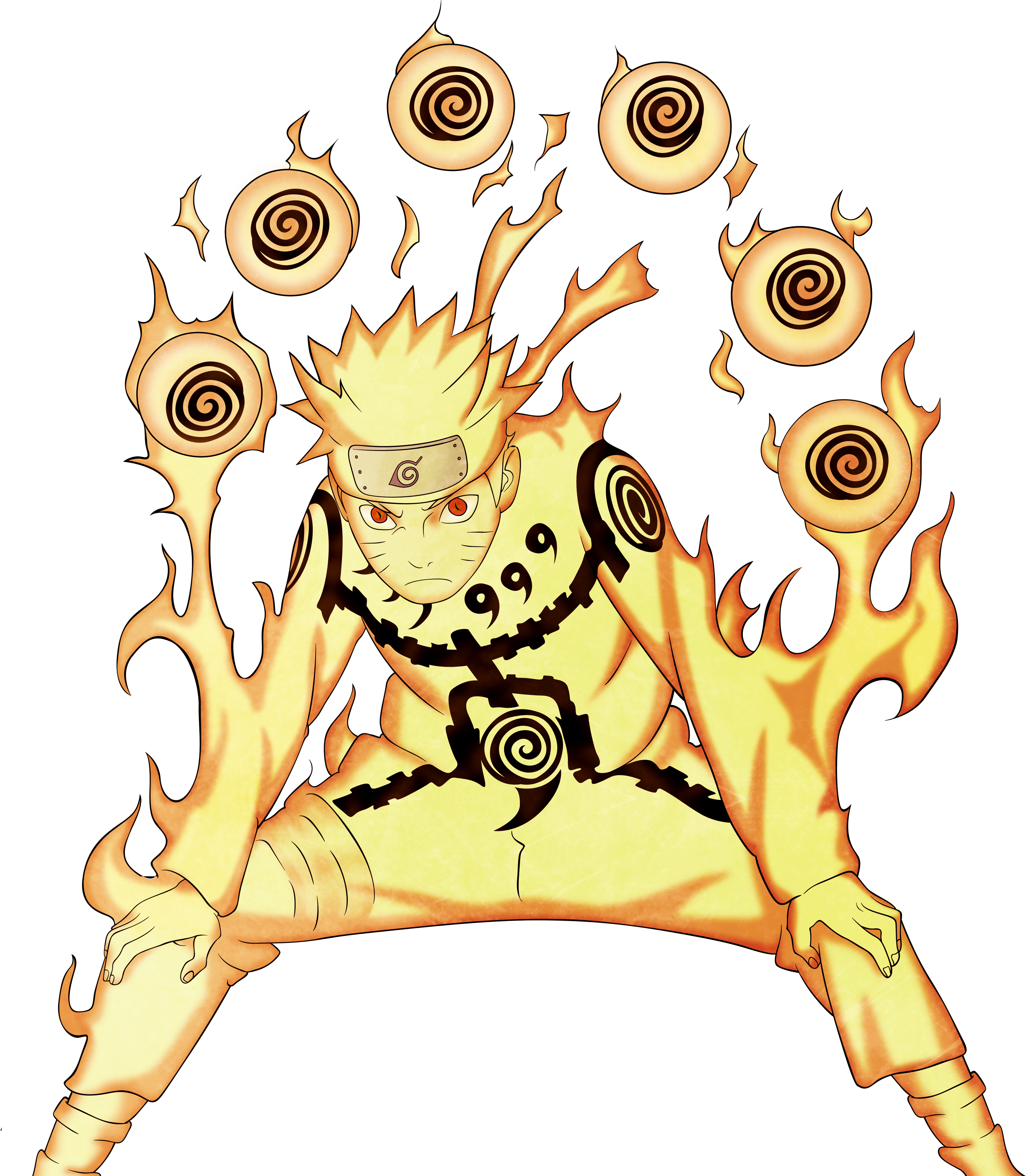 NS   Naruto Nine Tails Chakra Mode Render by xSaiyan on DeviantArt