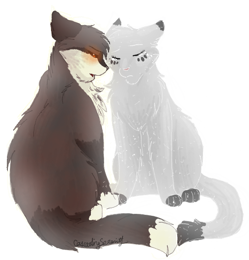 Thistleclaw and Snowfur by CascadingSerenity
