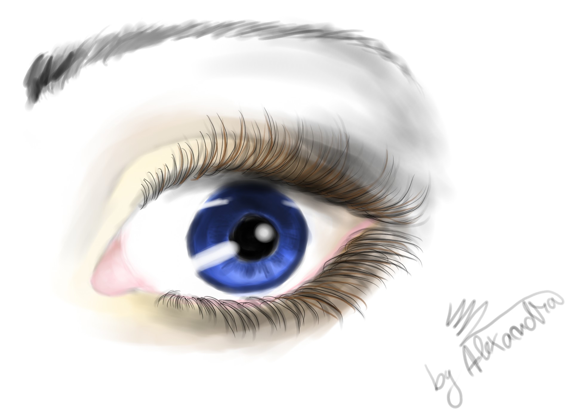 Semi Realistic Eye by ScarletAlpha on DeviantArt