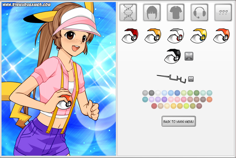What are some Pokemon cosplay dress-up games?