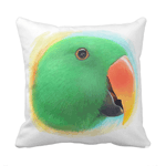 Eclectus Parrot Realistic Painting Pillow