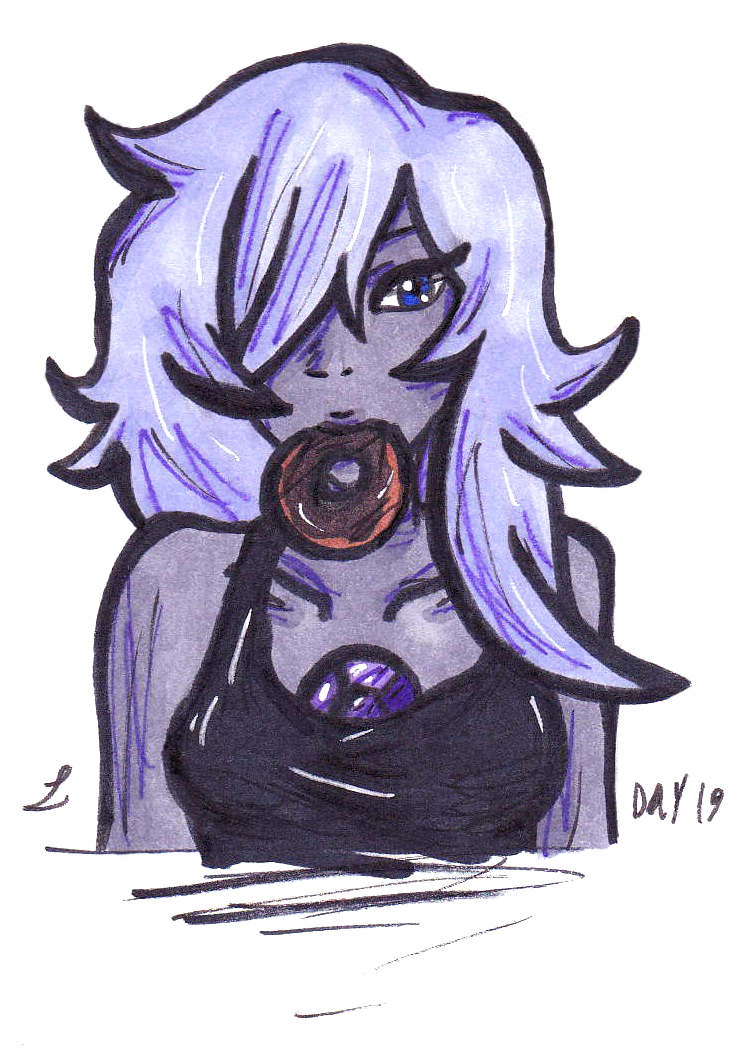 Ink-Tober day 19 - Amethyst   Steven Universe is by Cartoon Network and Rebecca Sugar