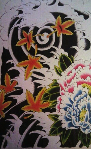Japanese Waves and Flowers by Battenburgg on DeviantArt