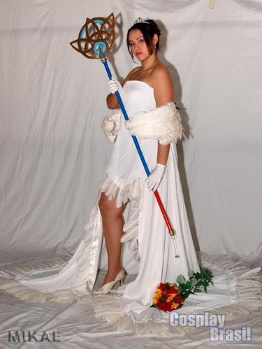 wedding dress cosplay Yuna