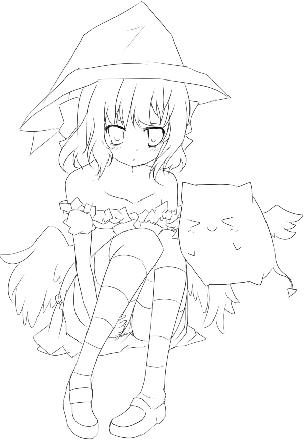 Lineart - Witch by michizu on DeviantArt