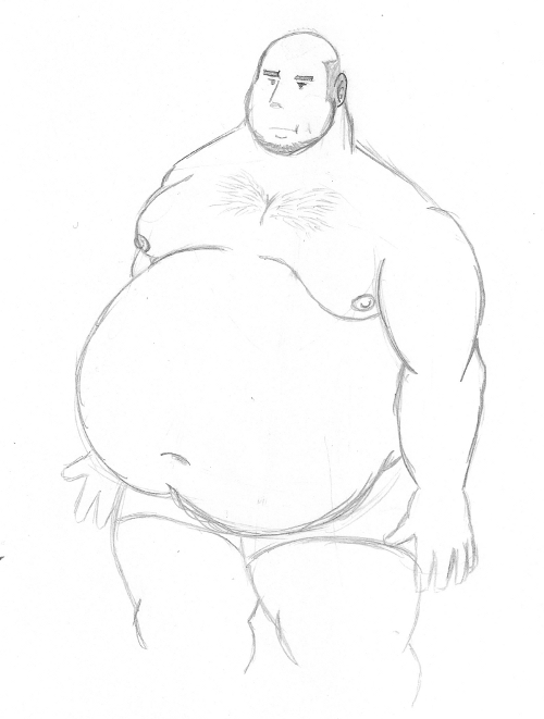 Fat Guy Drawing 39