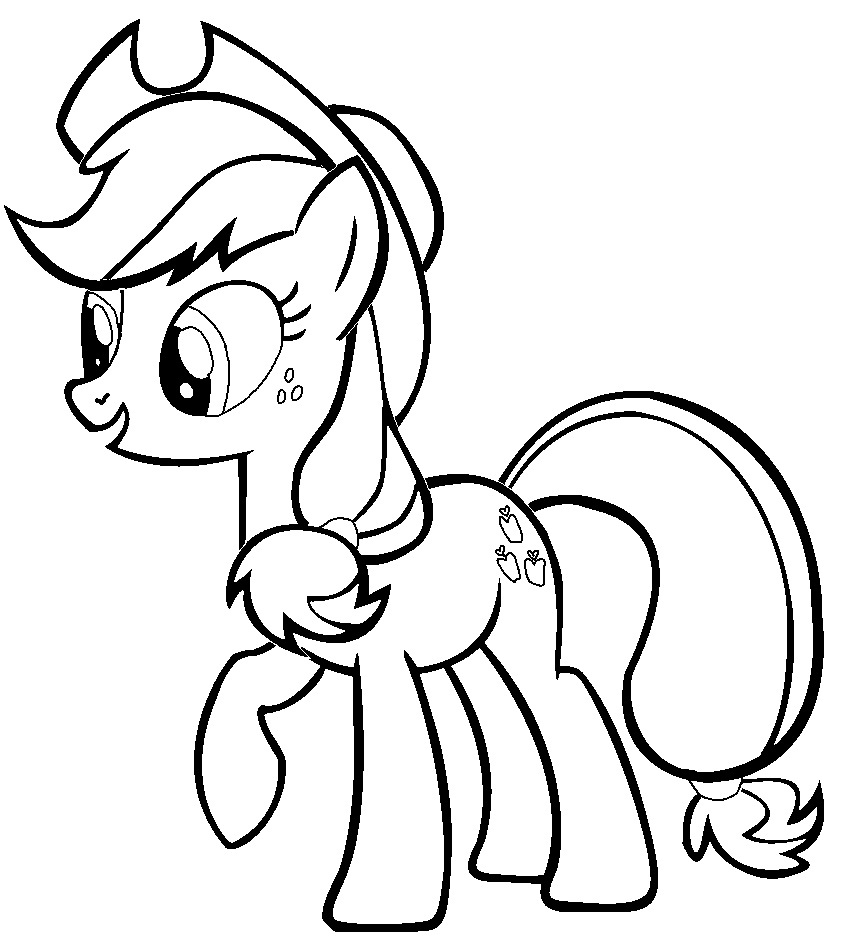 Apple jack (colouring page) by AmandaGoldheart on DeviantArt