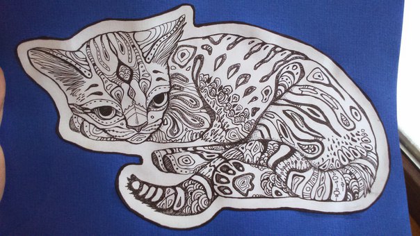 Cat zentangle by Aspidal on DeviantArt