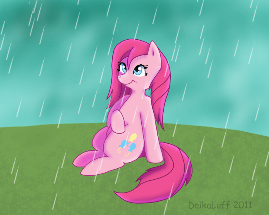 Rain on Pinkie by DaikaLuff