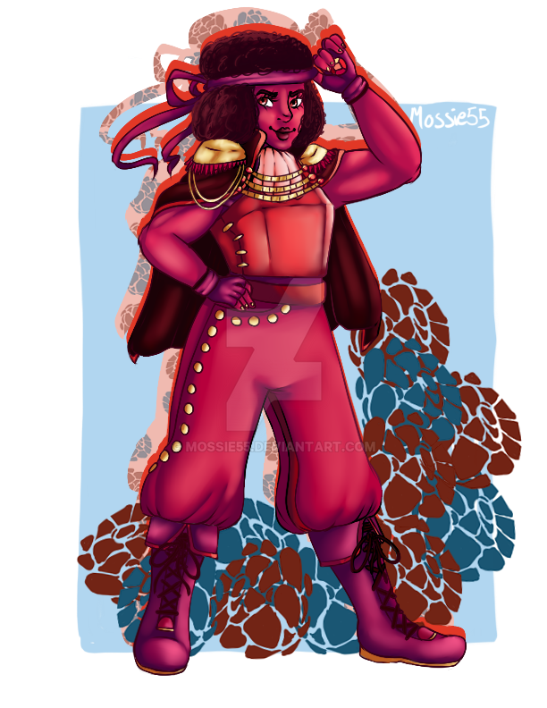 I made this as a partner piece to the Sapphire Princess, honestly it sparked a series. I'm calling Ruby a princess, despite being dressed more stereotypically as a prince, because princesses don't ...