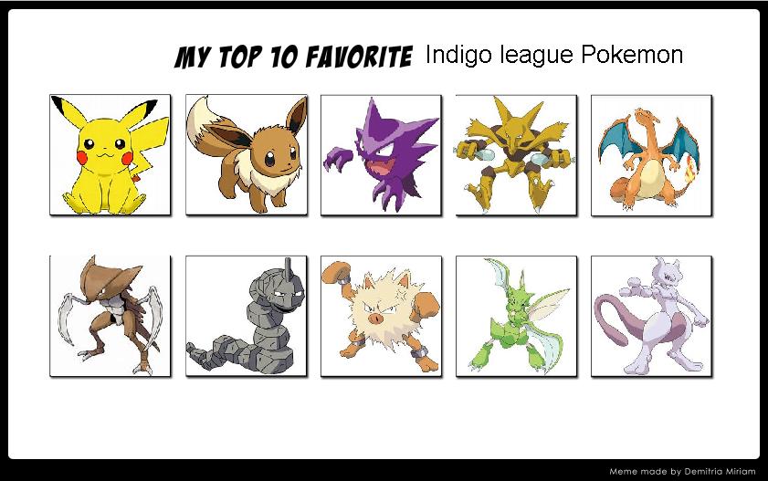 Siborg626s Top 10 Favorite Indigo league Pokemon by ...