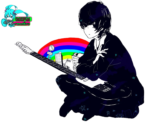 Guitar anime boy -Render- by ChocoMAD on DeviantArt