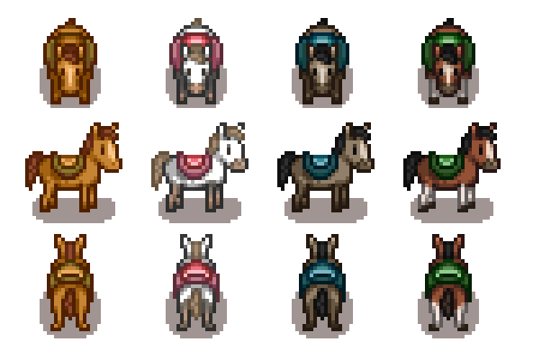 Various horse color options
