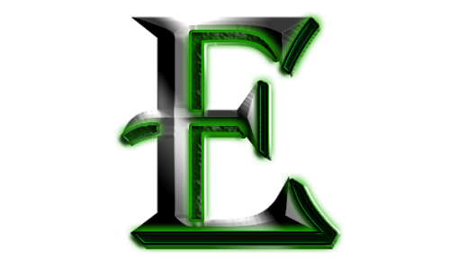 Alien glow letter E logo by eddyrailgun on DeviantArt