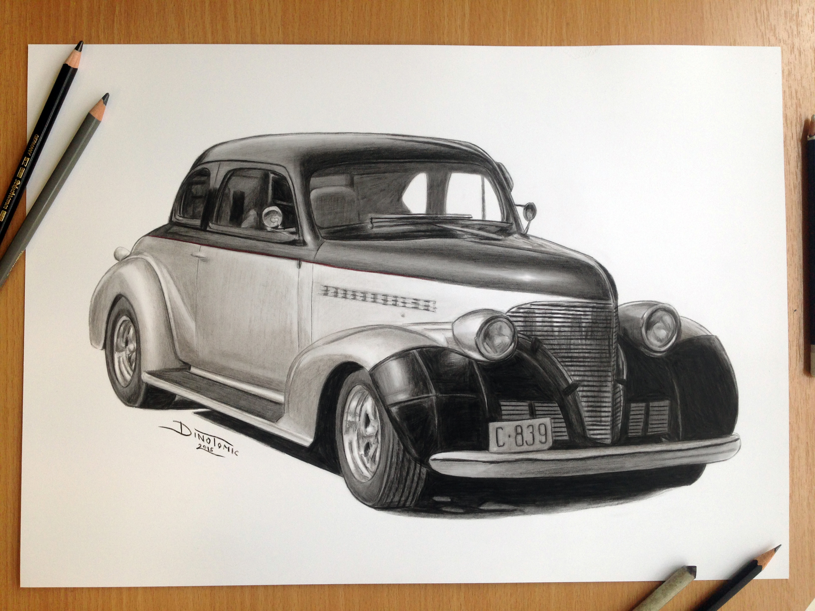 Car Pencil Drawing by AtomiccircuS on DeviantArt