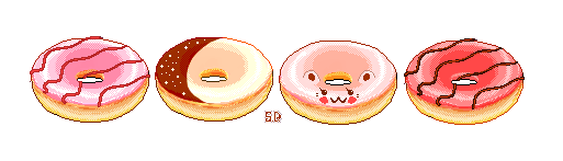 Pixel Donuts by ScarletDestiney on DeviantArt