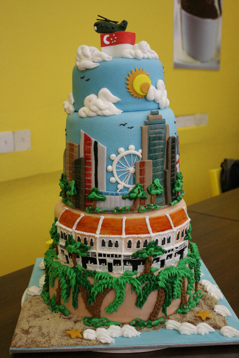 Singapore National Day Cake by Sliceofcake on DeviantArt