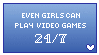 :C: 24-7 Girl Gamer Stamp by Pocky-Tan
