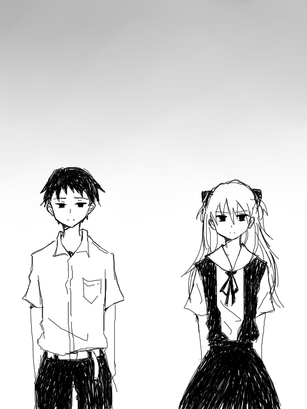 Shinji and Asuka by Takitorishido on DeviantArt