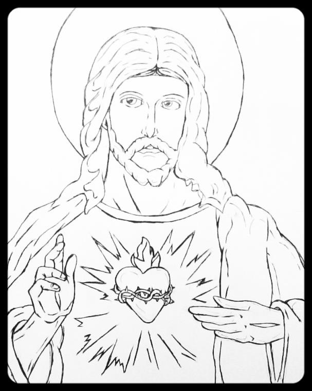 Jesus Christ (Lineart) by RaphtureTARTS on DeviantArt