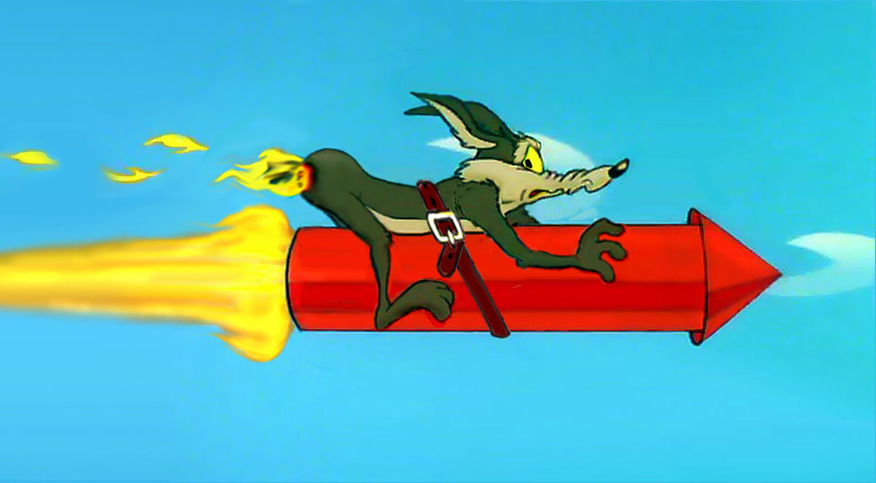 Image result for wile e coyote rocket