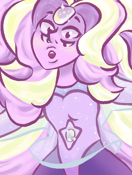 What an abomination of colors this was... Here we have Rainbow Quartz! I kinda like the eyes in this.