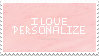 I Love Personalize 2 Stamp by LiaxmmyArt