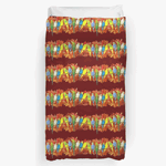 Colorful Budgies Pattern Duvet Cover