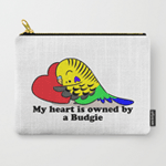 My Heart Belongs To A Green Budgie Carry-All Pouch