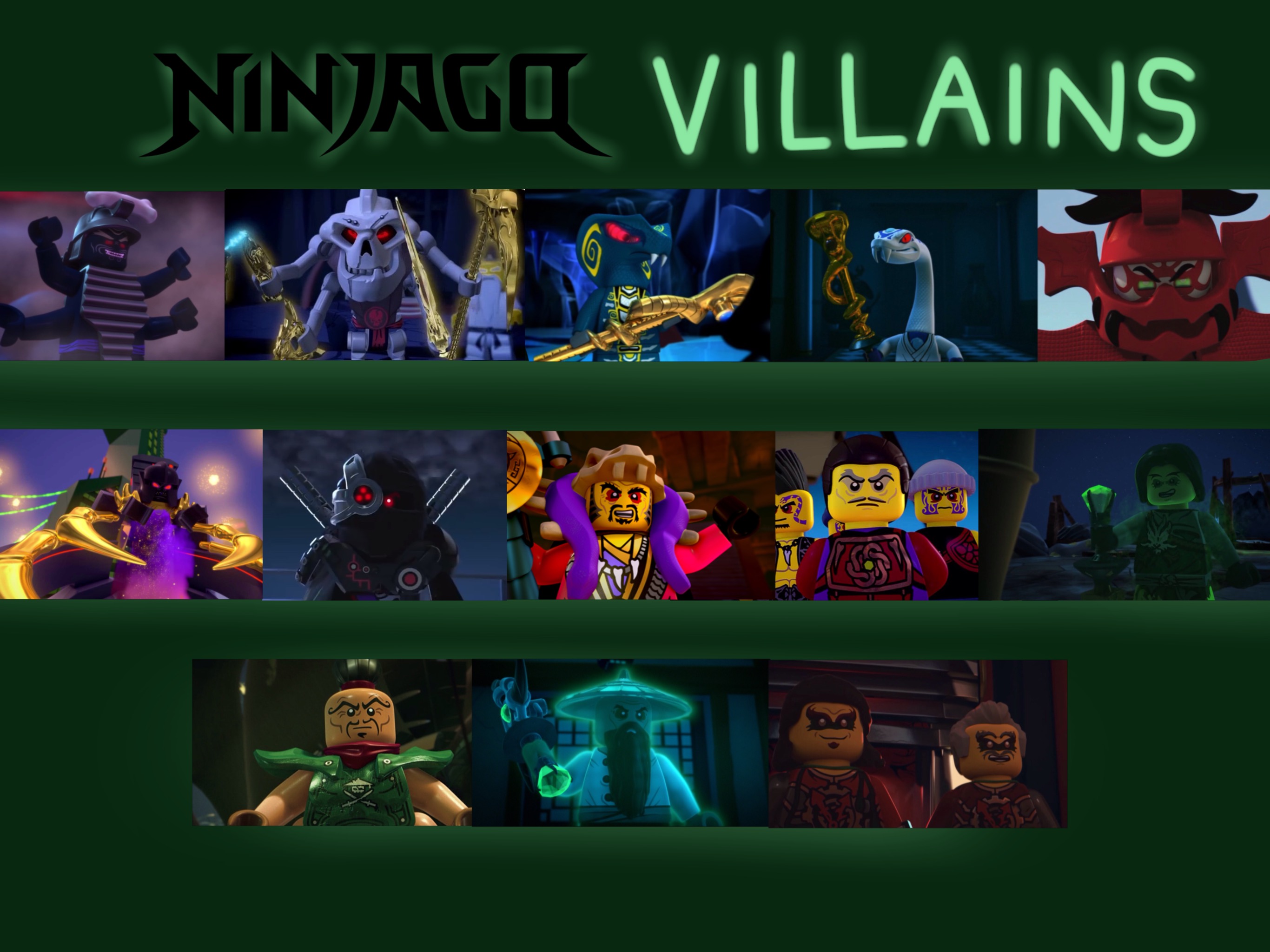 Ninjago Villains by JustSomePainter11 on DeviantArt
