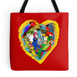 I heart parrots Tote Bag