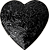Black heart ornament 50px