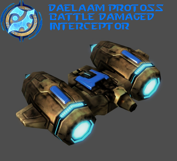 StarCraft 2 - Protoss Battle Damaged Interceptor by HammerTheTank