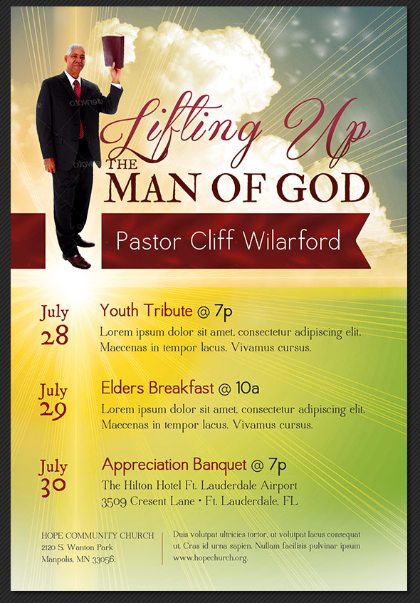 Pastor Appreciation Church Flyer Template by Godserv on DeviantArt