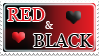 Red and Black love stamp by izka197