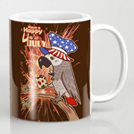 Bird USA Independence day 4th July mug
