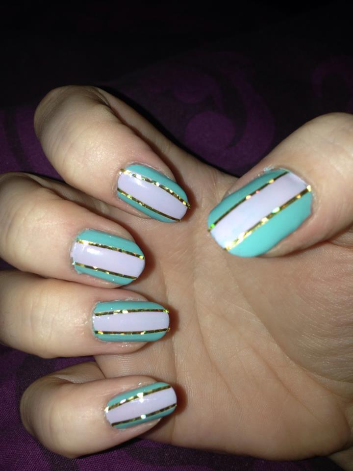 Turquoise and lilac striping (Right hand) by megs2606 on DeviantArt