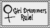 Girl Drummers Rule Stamp by drumgirl