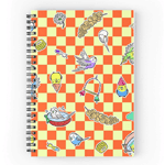 Budgie parrot pattern spiral notebook