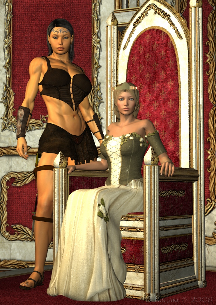 Ehlana and Mirtai by knight776 on DeviantArt