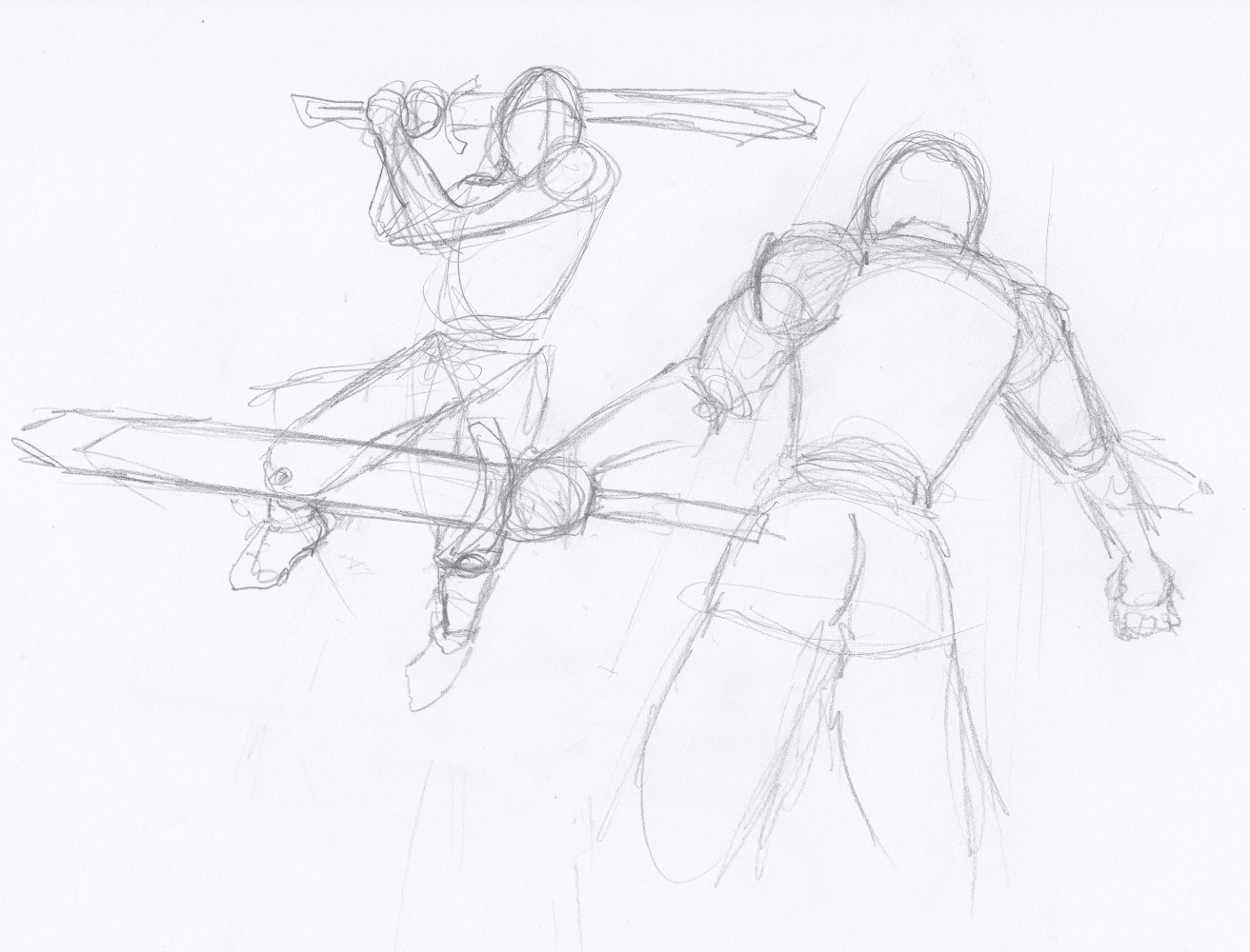 Perspective Sketches - The Sword Fight by EvilSqueegee on DeviantArt