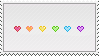Random Rainbow Hearts Stamp by ClefairyKid