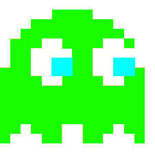Blob the Green Ghost (PacMan Ghost Styled Ghost OC by 
