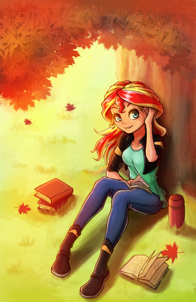 commission_12___sunset_shimmer_in_autumn