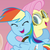 Fluttershy and Rainbow Dash - Hugging