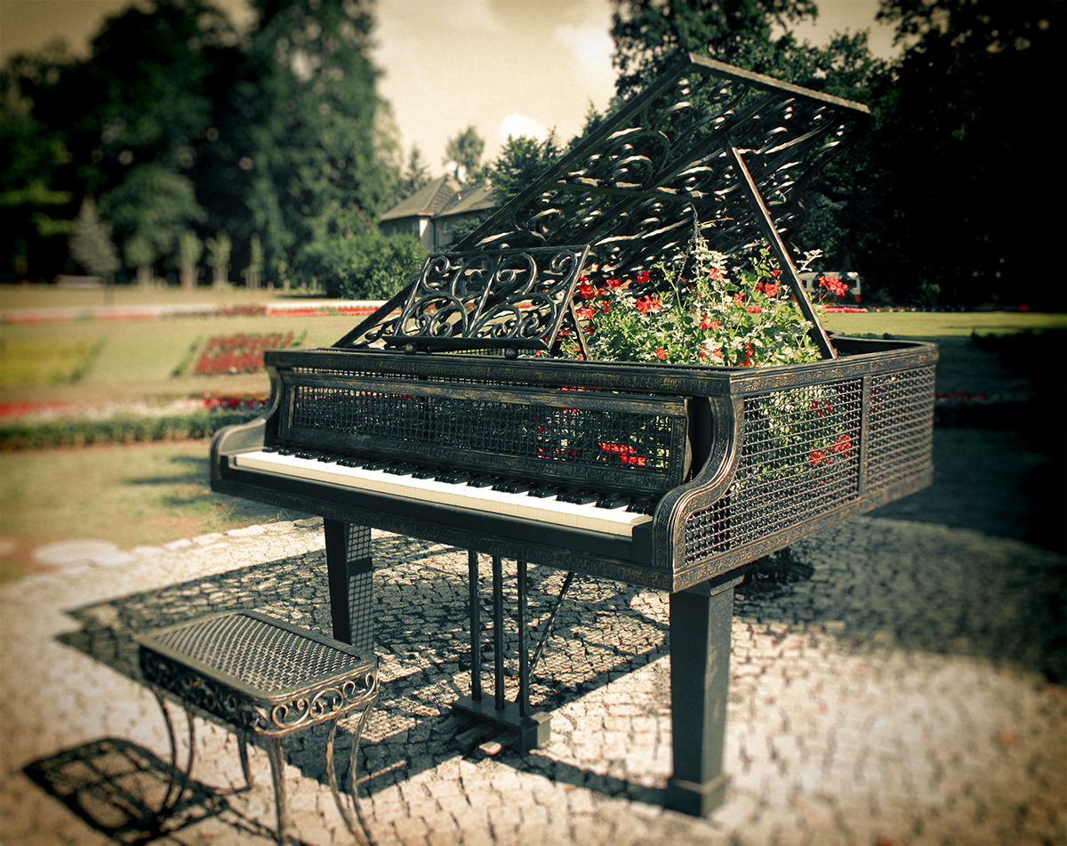 Piano and flowers by macb3t on DeviantArt