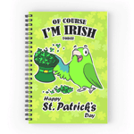 St. Patrick's day parrot spiral notebook