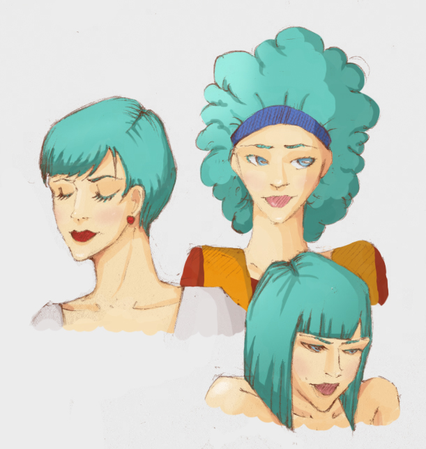 Bulma's hairstyles by Italuver on DeviantArt