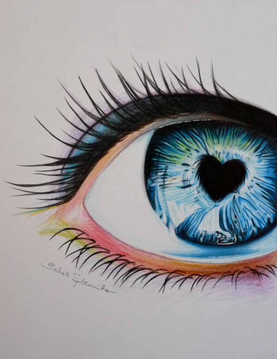 Colored pencil eye drawing by BarbieSpitzmuller on DeviantArt